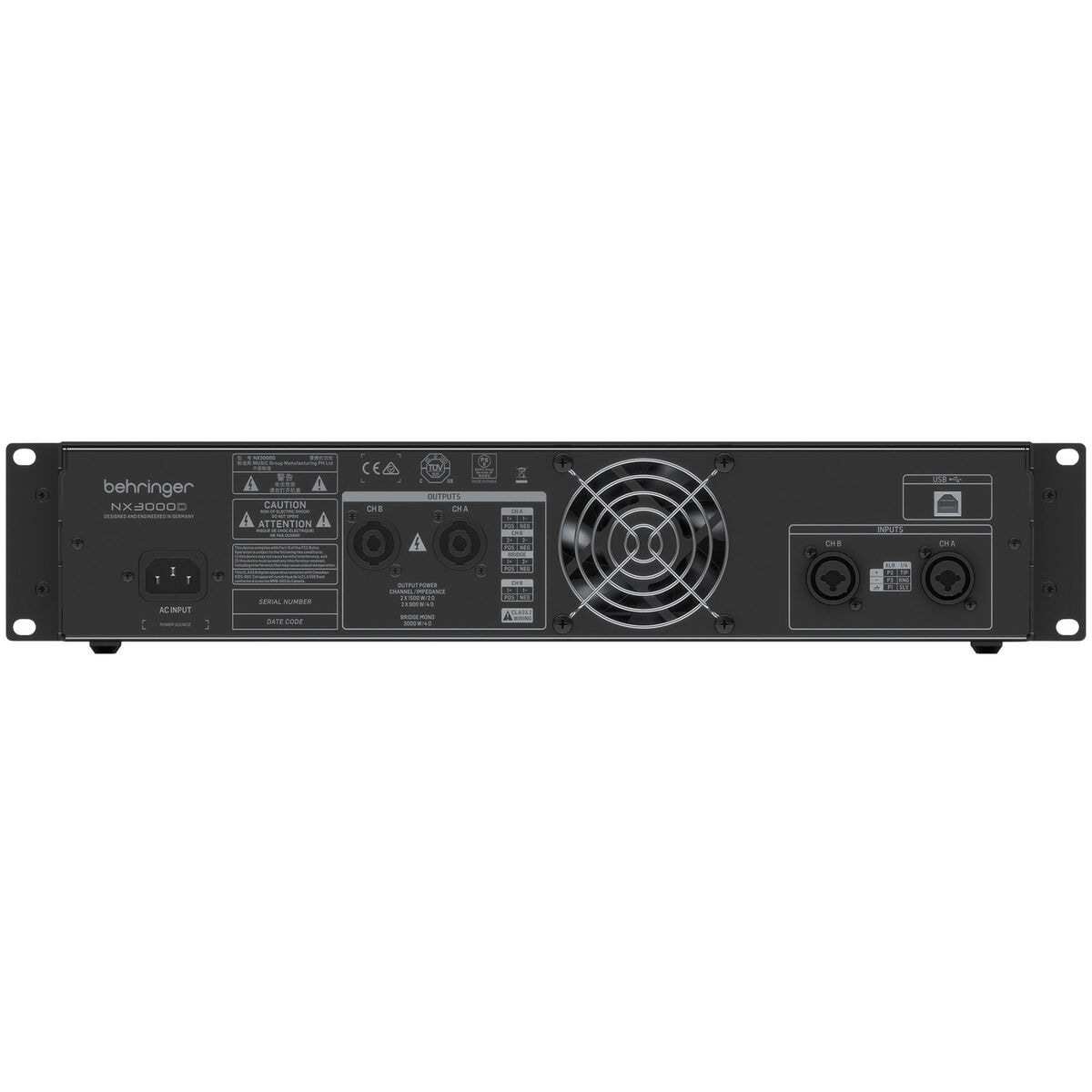 Behringer NX3000D Ultra Lightweight Class D 3000W Power Amplifier With DSP